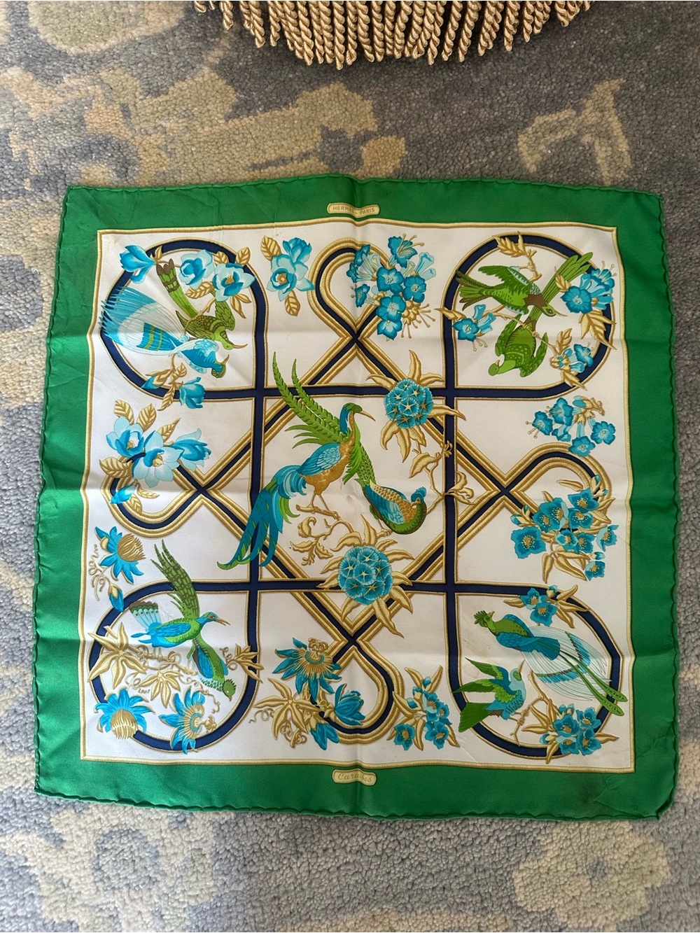 Hermes silk scarf